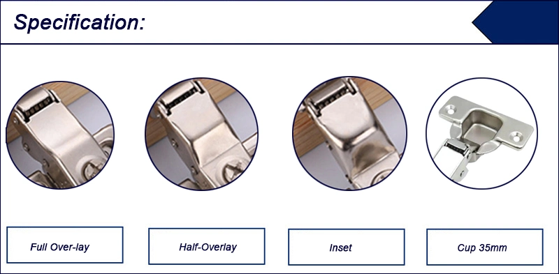 Clip on 3D Adjustable Hydraulic Damping Cabinet Door Hinge