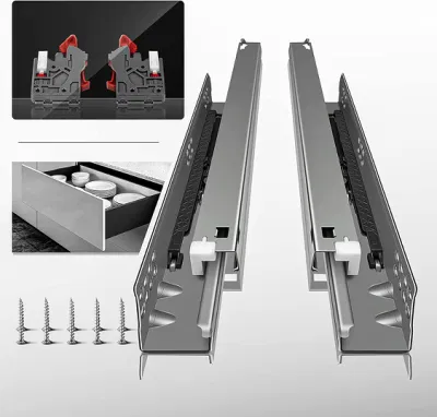 Ammortizzatore Soft Close Silence Guide per cassetti sottopiano completamente estensibili nascoste